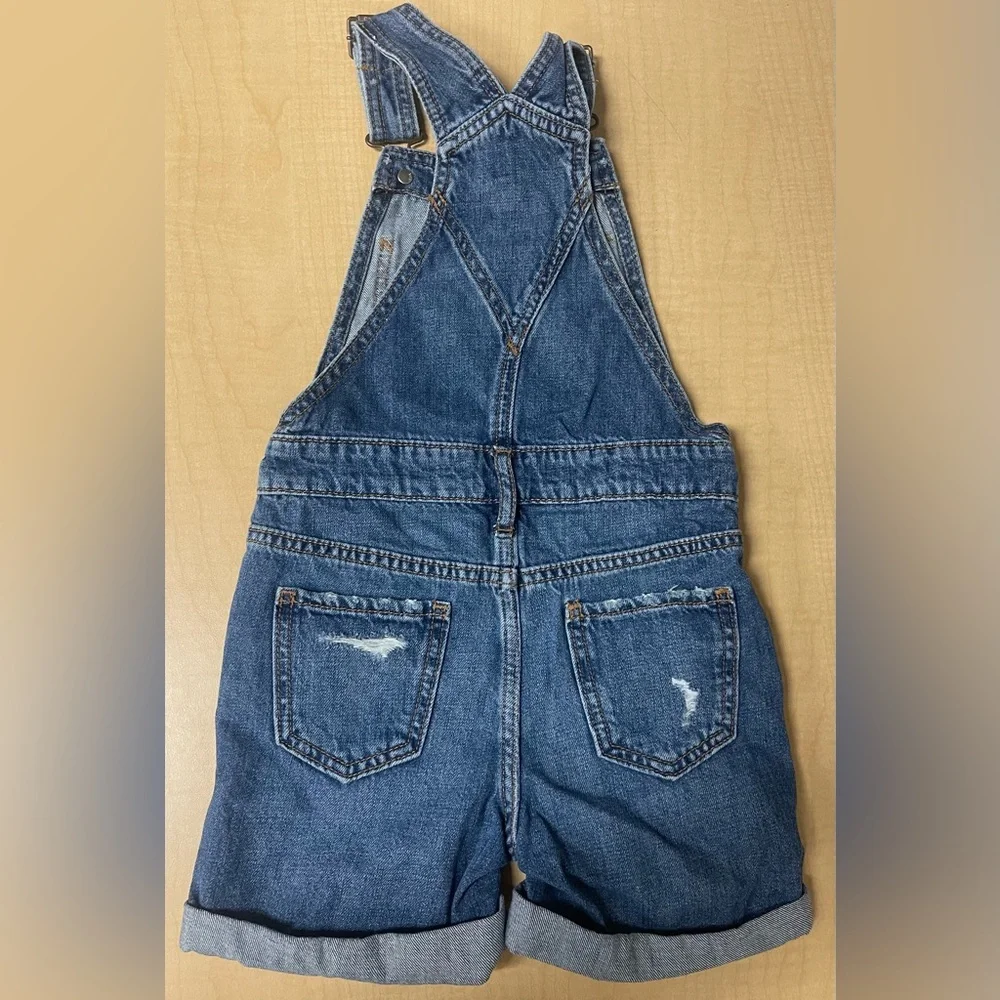 NWT Gap Girls Denim Overall shorts Regular Wash sizes-XL 12, XS 4/5